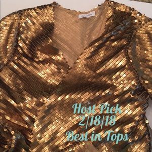 Calvin Klein | Gold Sequined Jacket